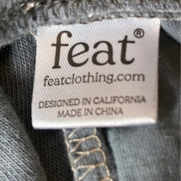 Feat X Helen Owen Blanket Blend Ombré Shorts Blue Cream Size Medium - Picture 7 of 14